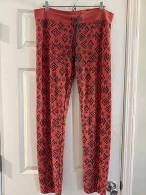 dylan Rust Red & Black Patterned Straight Leg Pants
